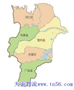 东莞到东营市物流舆图